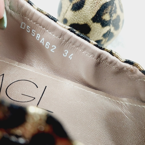 AGL Leopard Print Leather Round Toe Softness Comfort Loafers i1026 - Picture 9 of 10